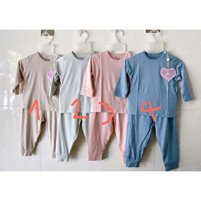 Bộ dài tay cài vai chất sợi tre cao cấp hãng MomMom