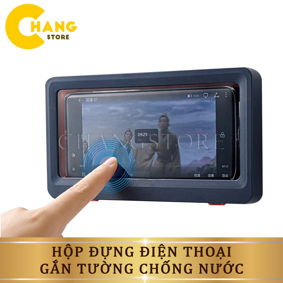 Hộp Đựng Điện Thoại Gắn Tường Đa Năng, Chống Thấm Nước, Có Móc Treo Tiện Dụng Cho Nhà Tắm