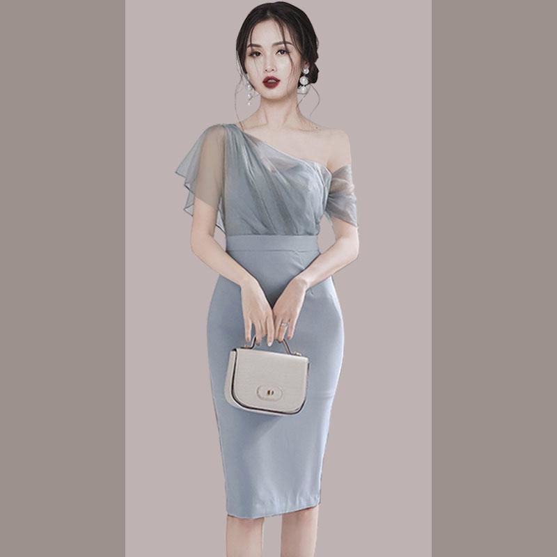 Khí chất quý bà nữ thần váy đầm 2021 mùa hè mới tự tu thân túi hông mỏng nhẹ nhàng phong cách phụ