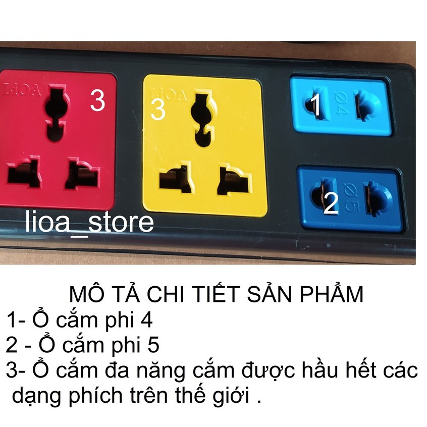 Ổ CẮM ĐIỆN LiOA 2D2S - LOẠI ĐA NĂNG HỖ HỢP CÓ ATTOMAT.