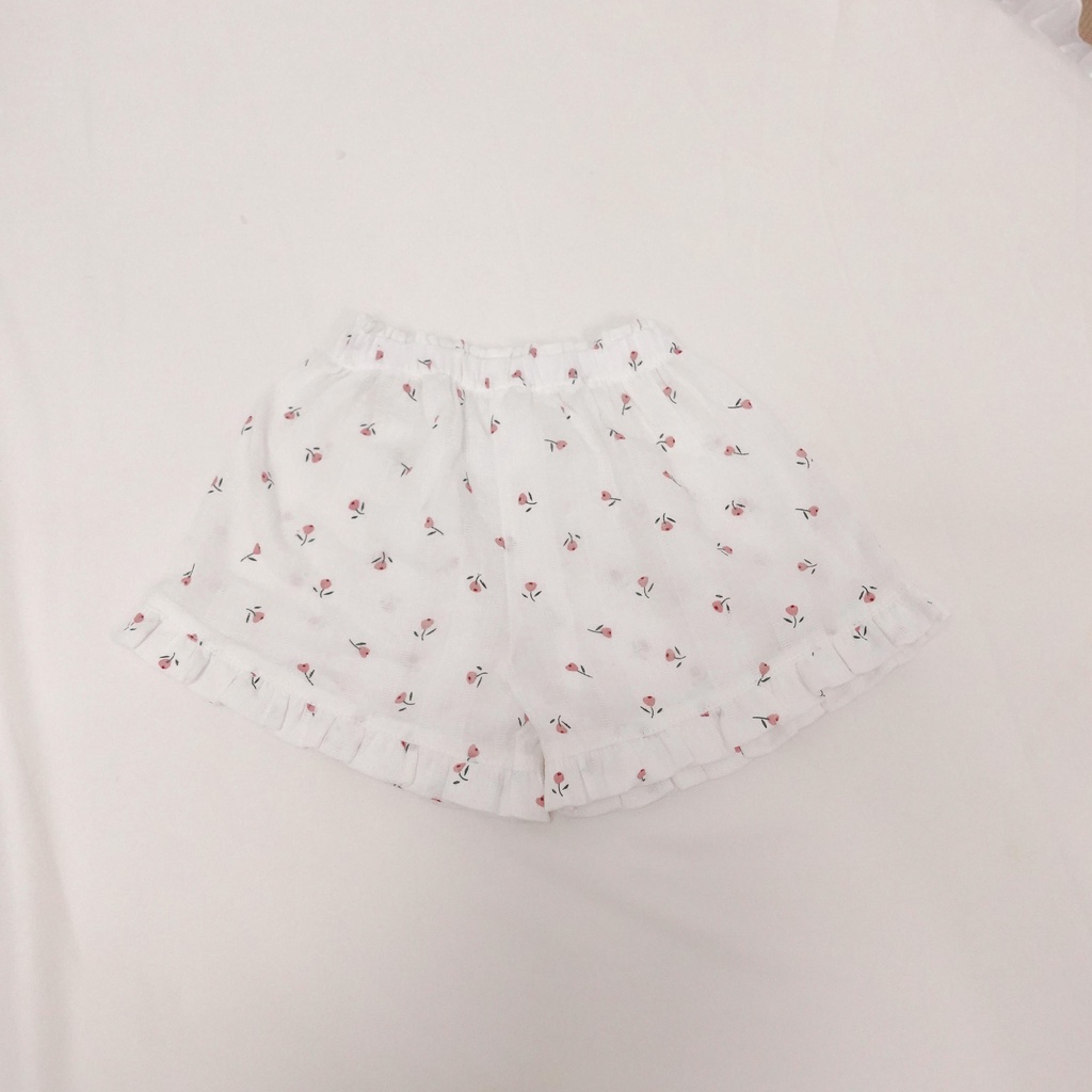 (Hàng thiết kế) Quần đùi bèo xinh xắn cho bé gái Flora shorts - Haaro Babies