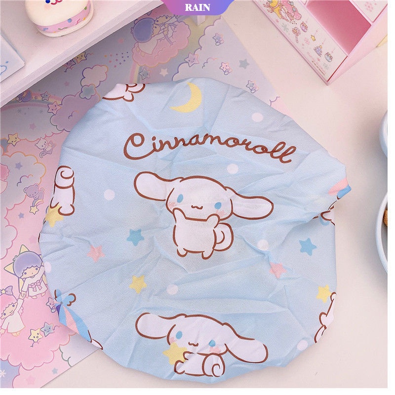 SANRIO Mũ Trùm Đầu Chống Thấm Nước Chống Dầu Họa Tiết Hoạt Hình Cinnamoroll Melody Kuromi Hello Kitty