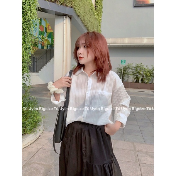 (T.U Bigsize 50-80kg) Áo Sơ Mi Đuôi Tôm Dài Tay Đũi Gân QC loại 1 #91