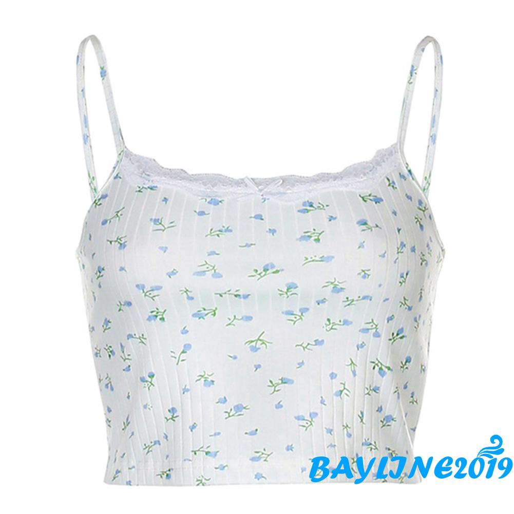 Áo Croptop Hai Dây Phối Ren Quyến Rũ Dành Cho Nữ