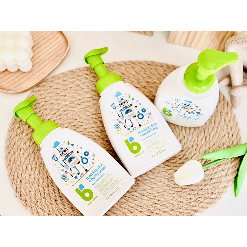 Nước rửa bình Babyganics hữu cơ an toàn cho bé 473ml [OH BABIES]