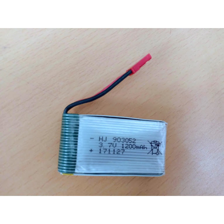 Pin sạc 3.7V dung lượng cao 1200mAh chân SM, JST, P2.54 hàng 80% bị phồng chút 1 viên pin