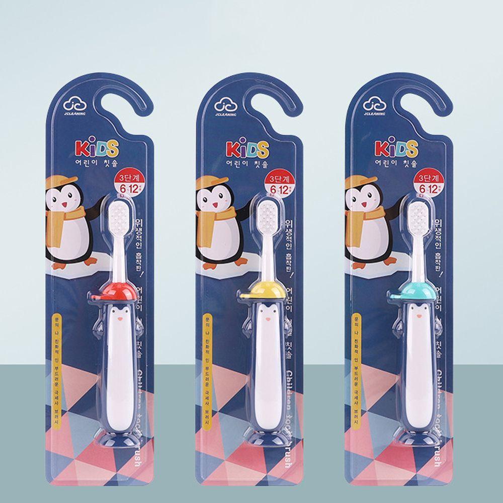 Bàn Chải Đánh Răng Cầm Tay Bằng Nhựa PP Hình Chim Cánh Cụt Dễ Thương Cho Bé 6-12 Tuổi