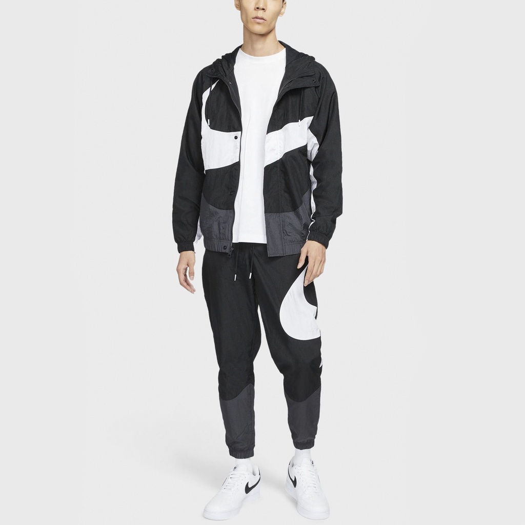 ÁO KHOÁC NIKE SWOOSH WOVEN HOODED LINED JACKET - BLACK