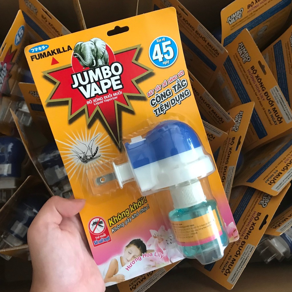 Máy xông tinh dầu đuổi muỗi Nhật bản Jumbo Vape hương Sakura mới