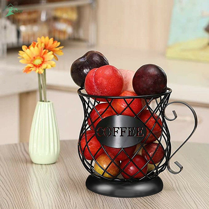 SJMW Multifunctional Storage Rack Mug Cup-Shaped Anti-rust Coffee Pod Holder Storage Rack For Coffee Bar Kitchen