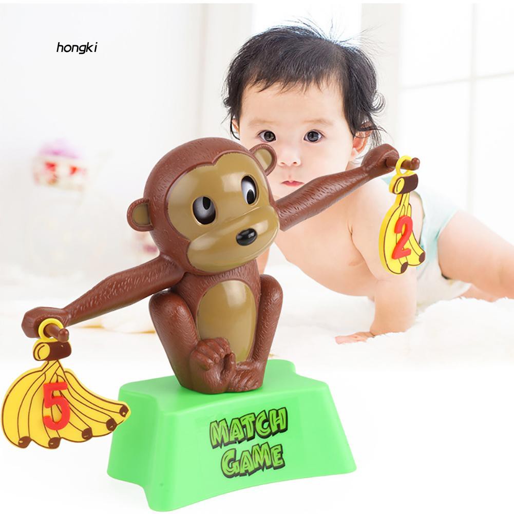 Bộ đồ chơi cân bằng hình chú khỉ cầm chuối cho bé quan sát tư duy