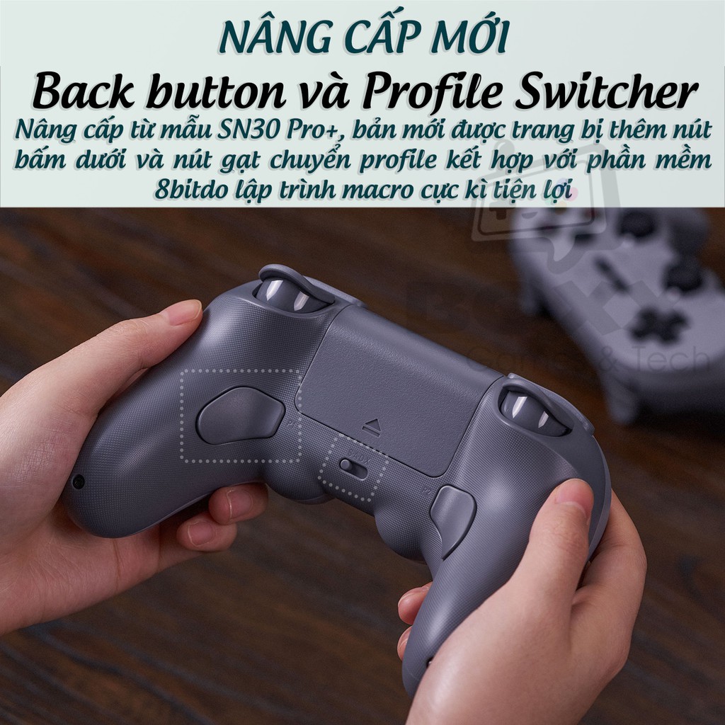 Tay cầm chơi game Bluetooth 8Bitdo Pro 2 cho Nintendo Switch, Windows, Mac, Điện thoại | WebRaoVat - webraovat.net.vn