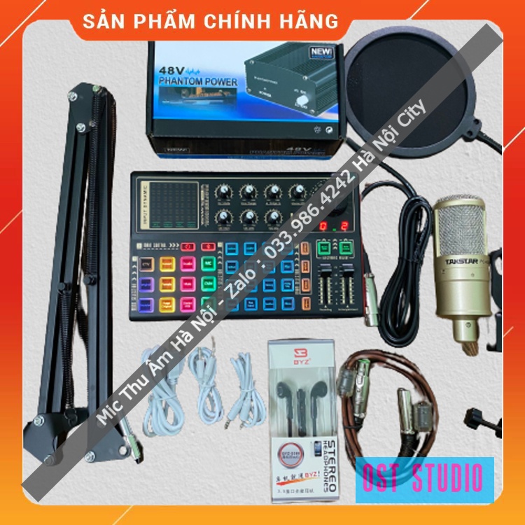 Trọn Bộ Sound Card K300 - Mic Thu Âm PC K200 Hàng Chính Hãng . Âm Thanh Cực Hay , Dễ Dàng Lắp Đặt . Bảo Hành 12 Tháng