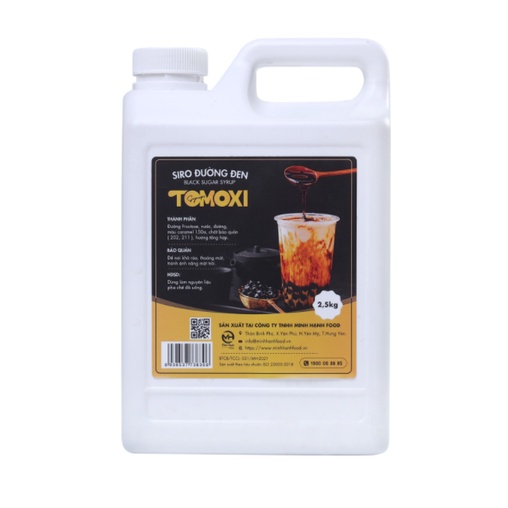 Siro Đường đen TOMOXI MINH HẠNH - 2.5kg - [TOP BÁN CHẠY] - SP108453 - Nguyên liệu pha chế trà sữa HIỆP PHÁT
