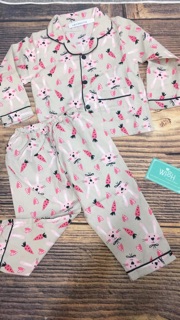 Bộ pijama chất thô lụa dài tay