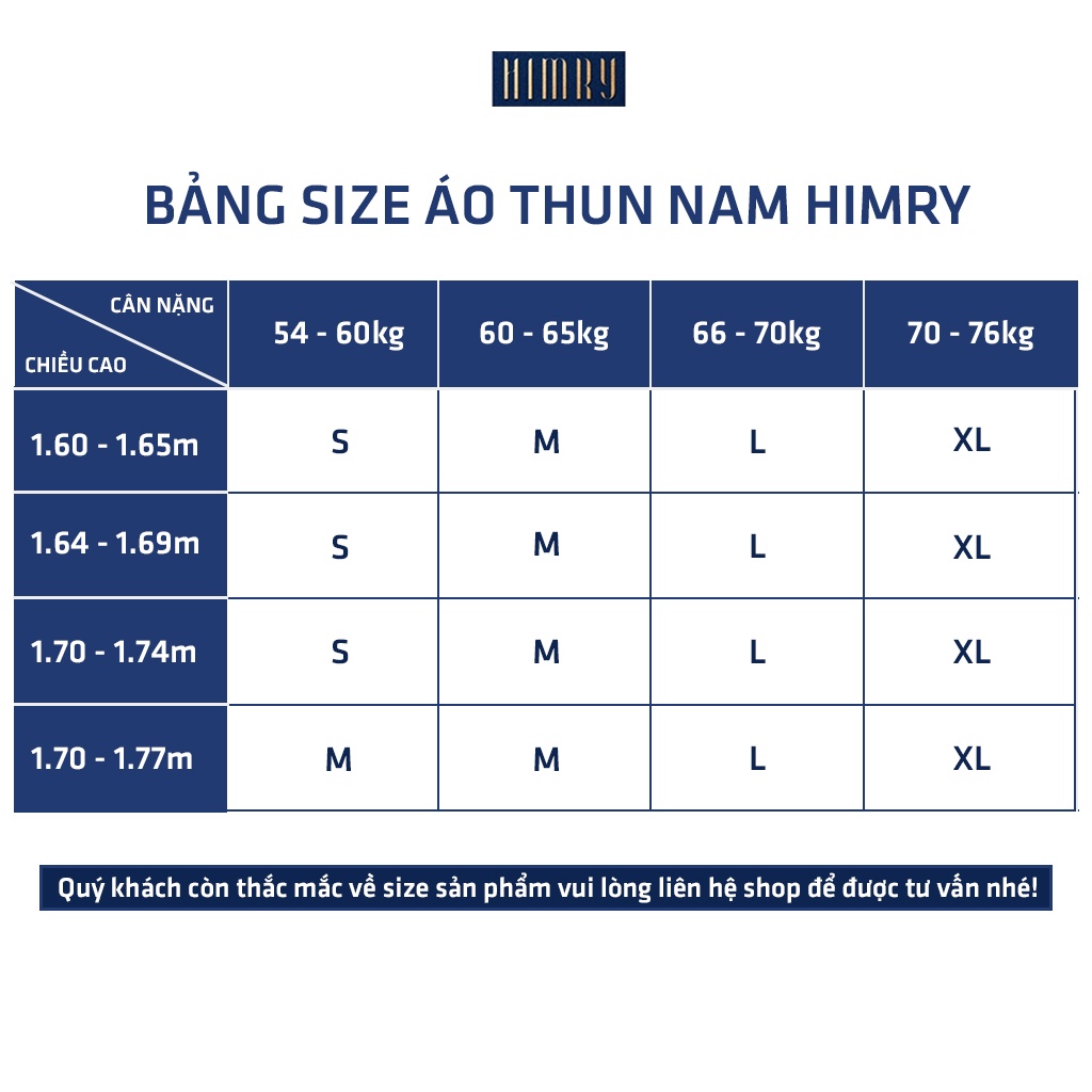 Áo thun nam cổ tròn HIMRY, áo thun tay ngắn, chất cotton cao cấp co giãn thấm hút tốt | BigBuy360 - bigbuy360.vn