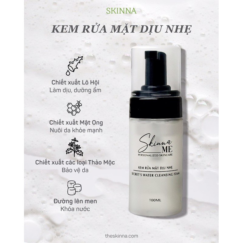 SKINNA ORGANIC - Kem Rửa Mặt Dịu Nhẹ