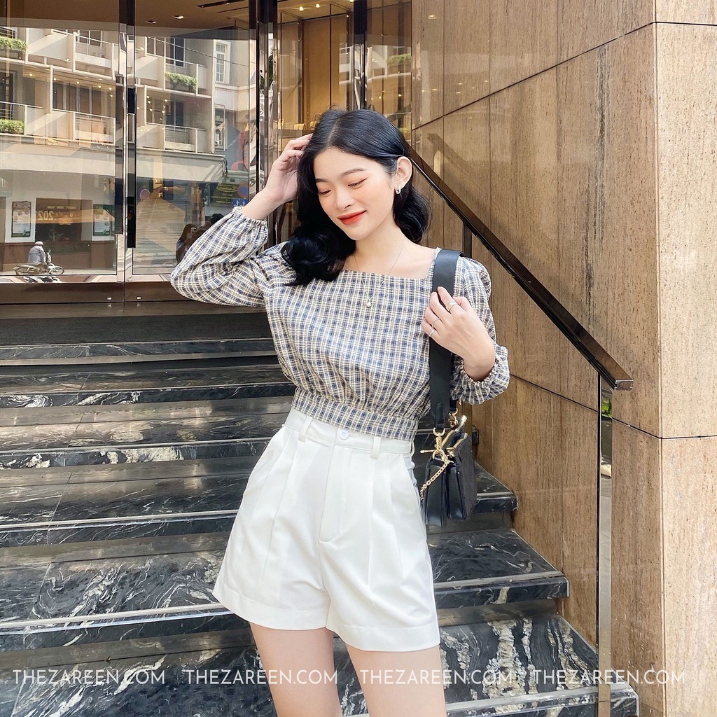 QUẦN SHORT XẾP LY BASIC ZAREEN SHO31 TRẮNG