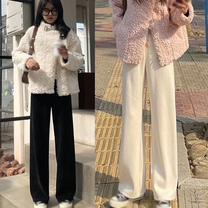 Quần Dài Nữ Lưng Cao Ống Rộng Thời Trang