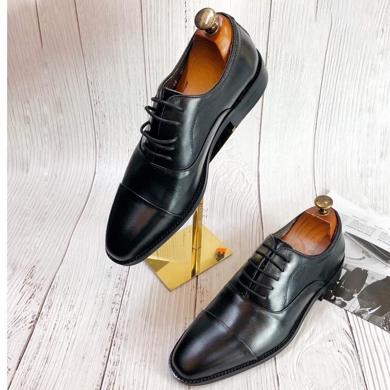 Giày da nam Oxford cao cấp da bò thật bảo hành 12 tháng dáng oxford lịch lãm - mã T169