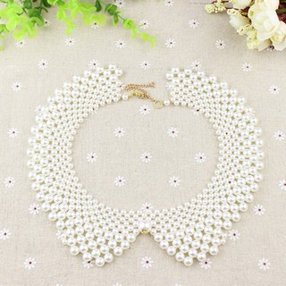 Cổ áo sơ mi rời đính hạt cho nữ