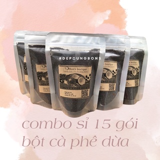 Sỉ 15 gói bột tắm cà phê dừa handmade 15*100g