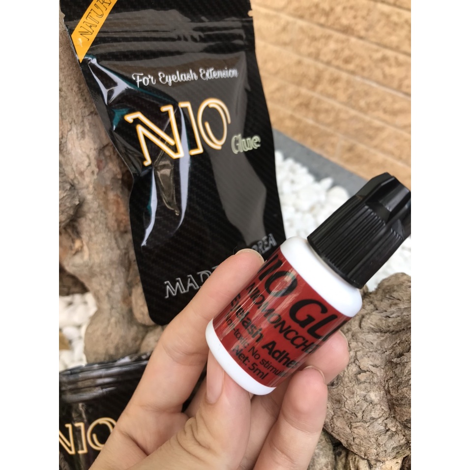 Keo nối mi không cay Nio glue monchery (5ml), khô chậm dành cho người mới học nối, có thể tự nối được