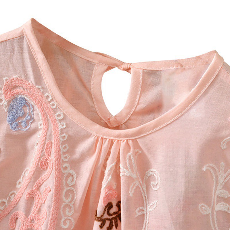 Áo Thun Tay Ngắn Bằng Vải Cotton In Hoa Thời Trang Mùa Hè Dành Cho Bé Gái Se7en