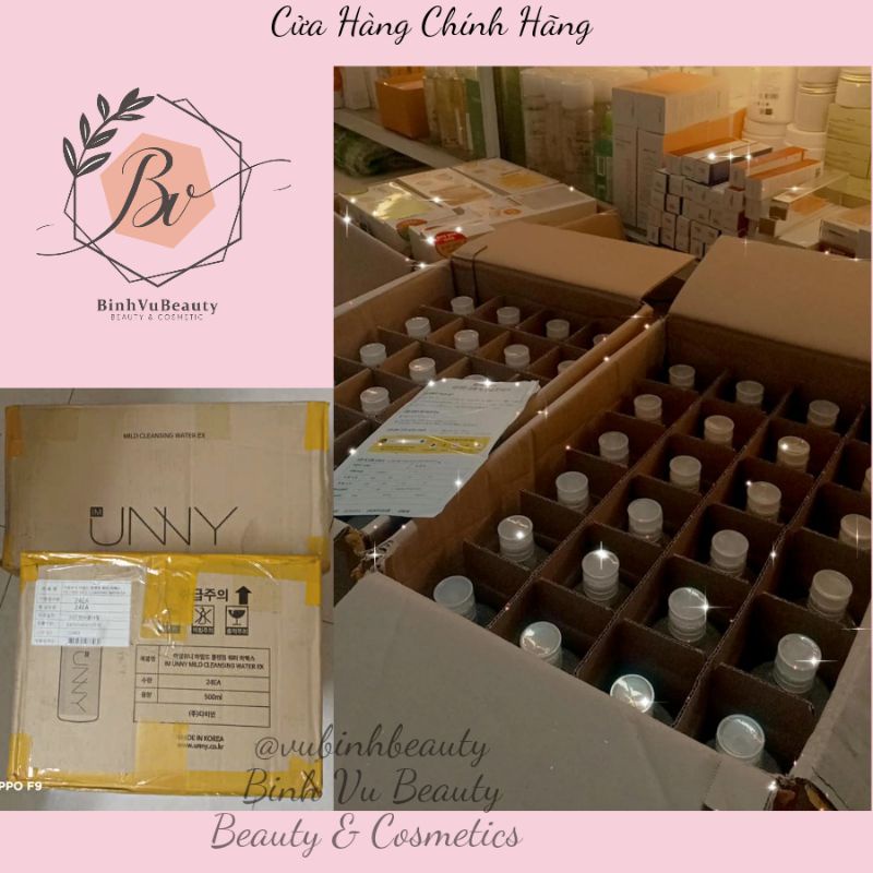 Tẩy Trang Da Dầu Mụn Da Nhạy Cảm Nhẹ Unny 500ml nội địa Hàn