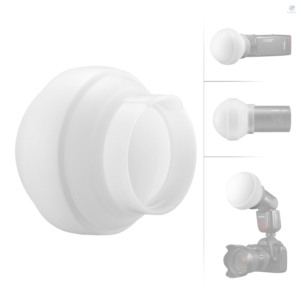 Bộ Khuếch Tán Vòm Silicone Godox AK-R22 Gấp Được Cho Đèn Flash Máy Ảnh V1 Series AD100PRO AD200PRO
