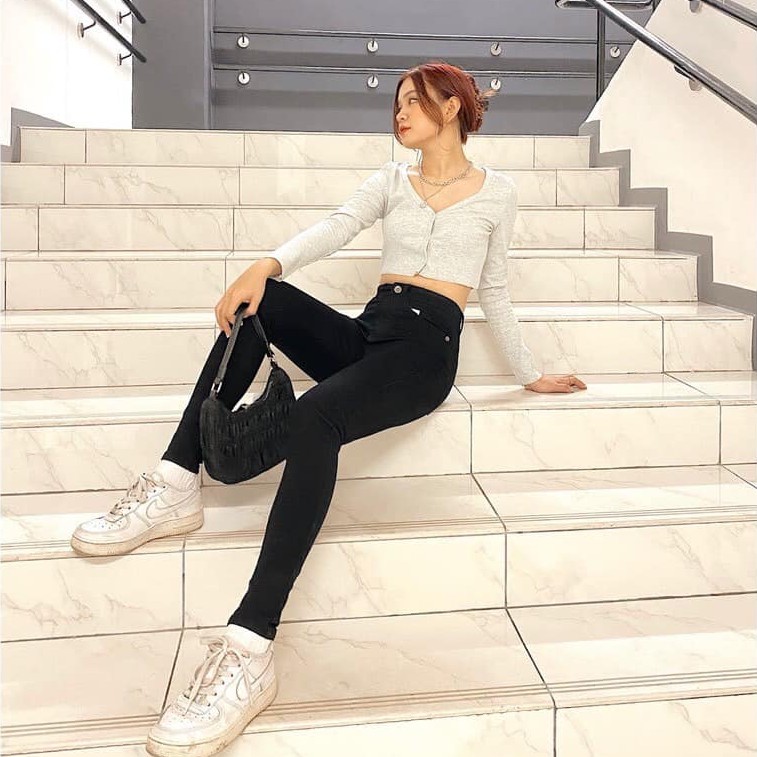 [FREESHIP - ẢNH CHÍNH CHỦ] Quần skinny jean dài trơn T0MMY