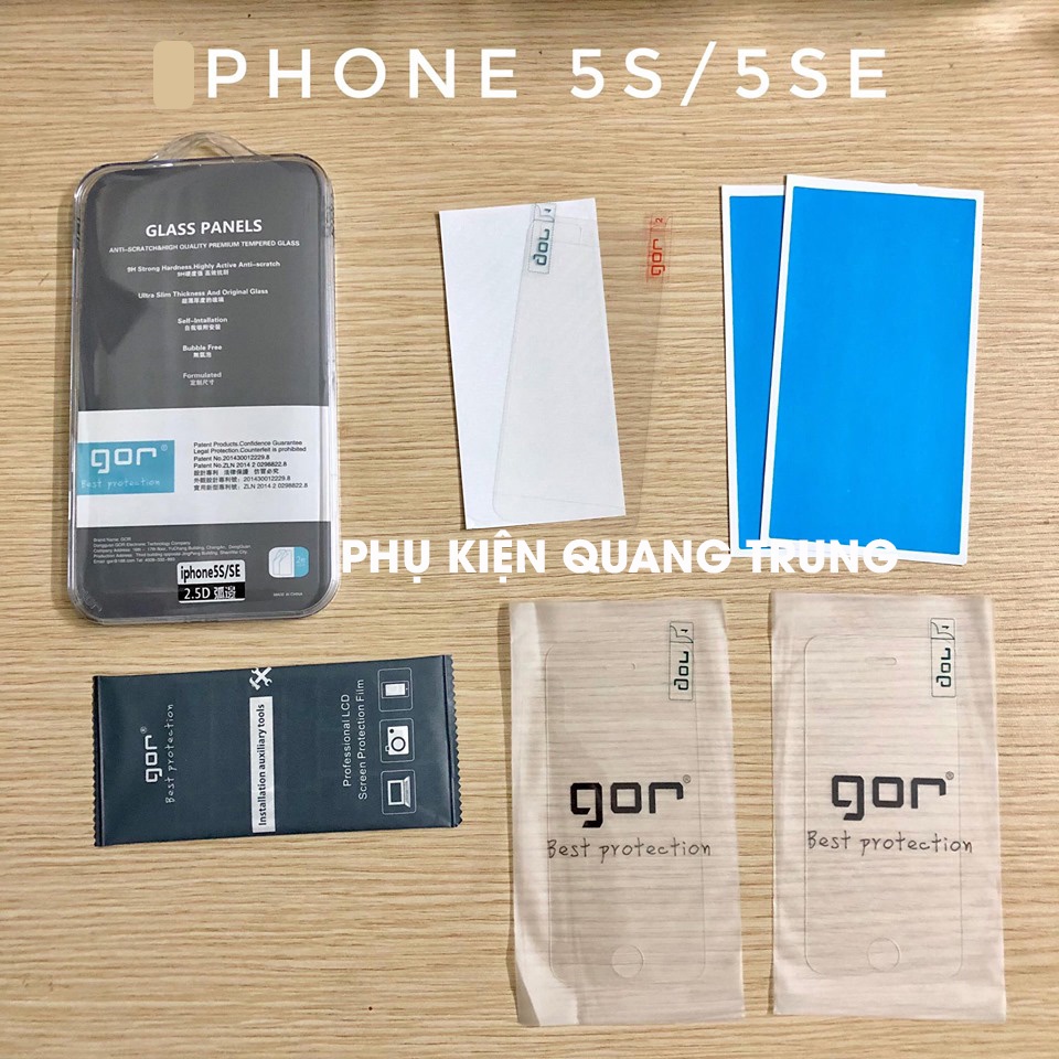 Bộ 2 miếng cường lực gor dành cho i.phone 5,i.phone 5s, i.phone 5SE,bảo vệ cực tốt