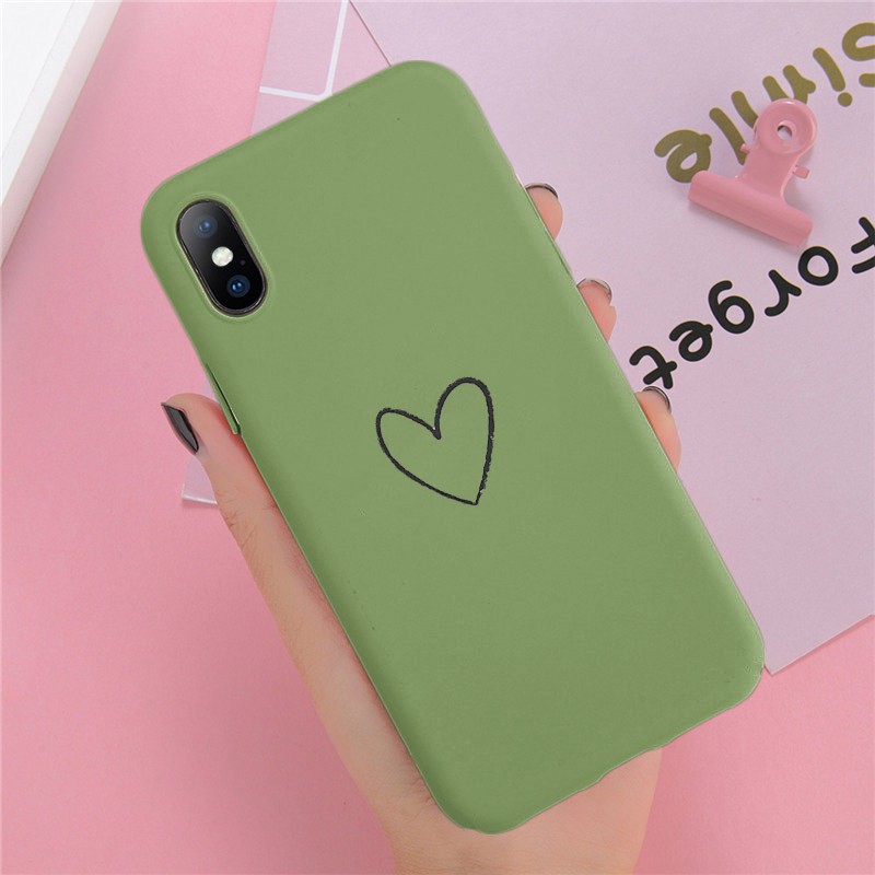 Bán ốp điện thoại Iphone Trái tim dẻo xịn