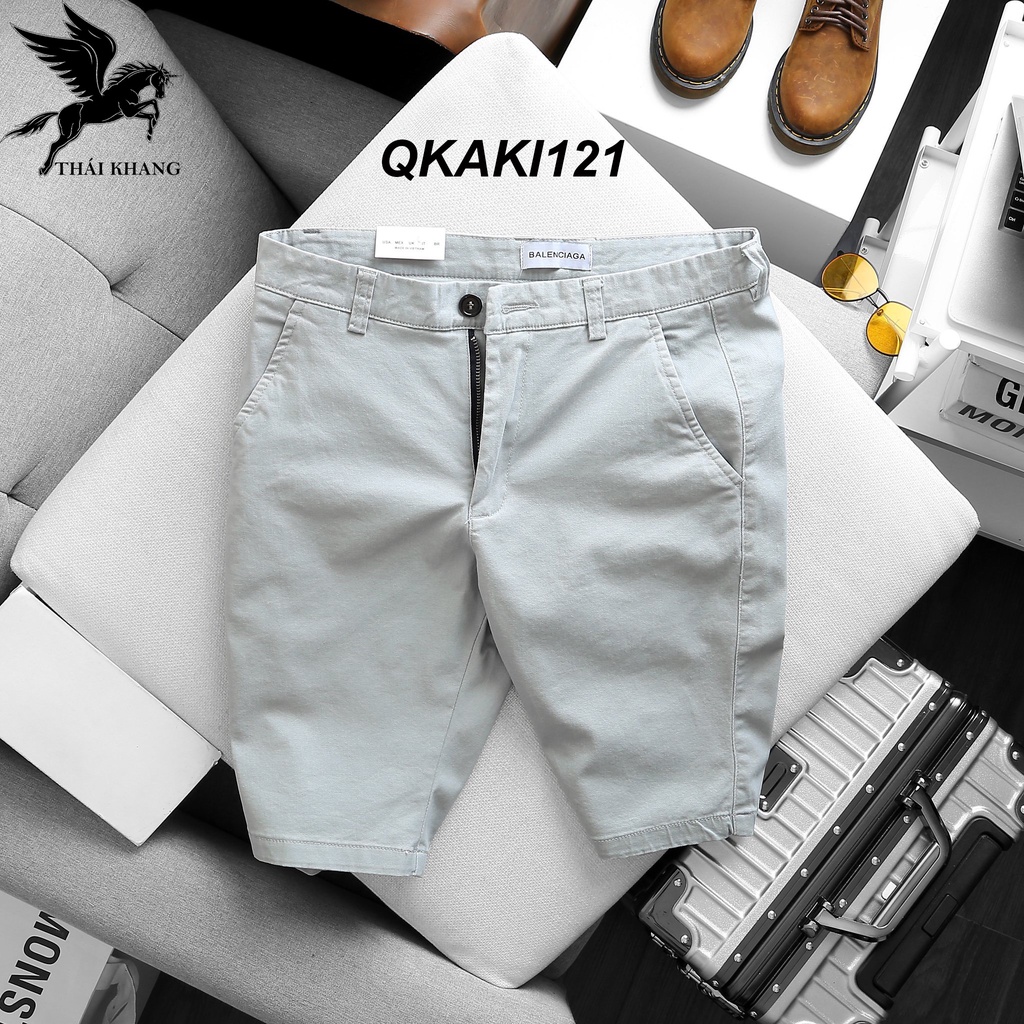 quần short kaki nam THÁI KHANG vải cotton 100% mềm mát QKAKI12