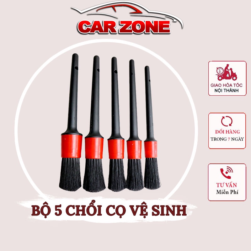 Bộ 5 Cây Chổi Cọ Vệ Sinh Nội Thất Khoang Máy Đa Năng