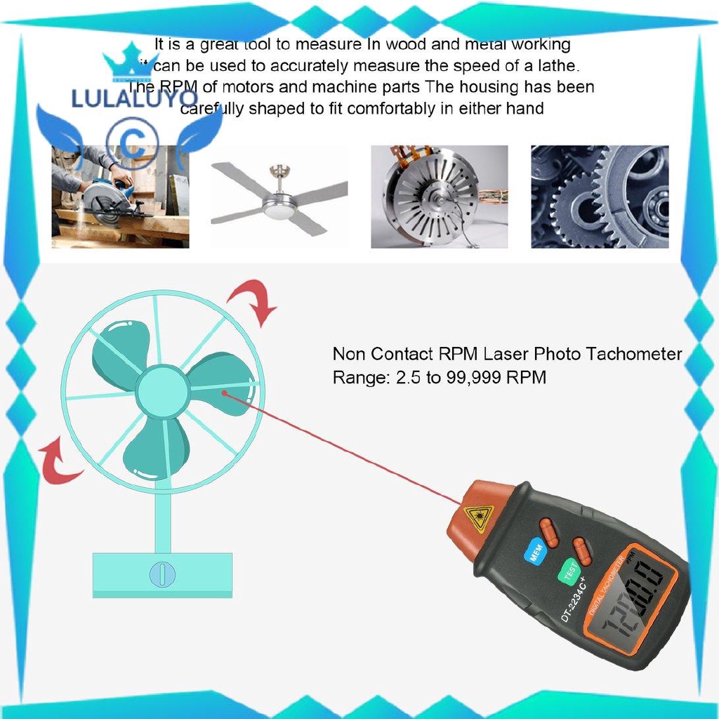 Máy Đo Tốc Độ Thiết Bị Kỹ Thuật Số Bằng Laser RPM Chuyên Dụng Máy đo tốc độ ảnh laser kỹ thuật số, tốc độ không tiếp xúc