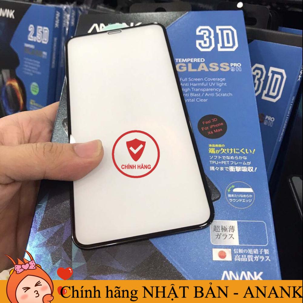 Miếng dán cường lực iphone xs max - xr - xs - x - 6s plus - 6 plus anank chính hãng nhật bản