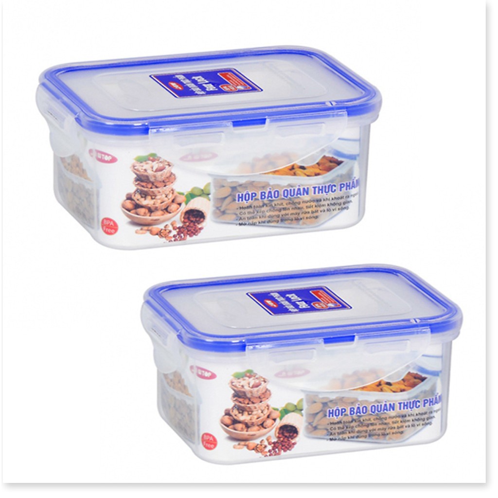 Hộp bảo quản thực phẩm 4 khóa nhựa song long SL2504 dung tích 450ml