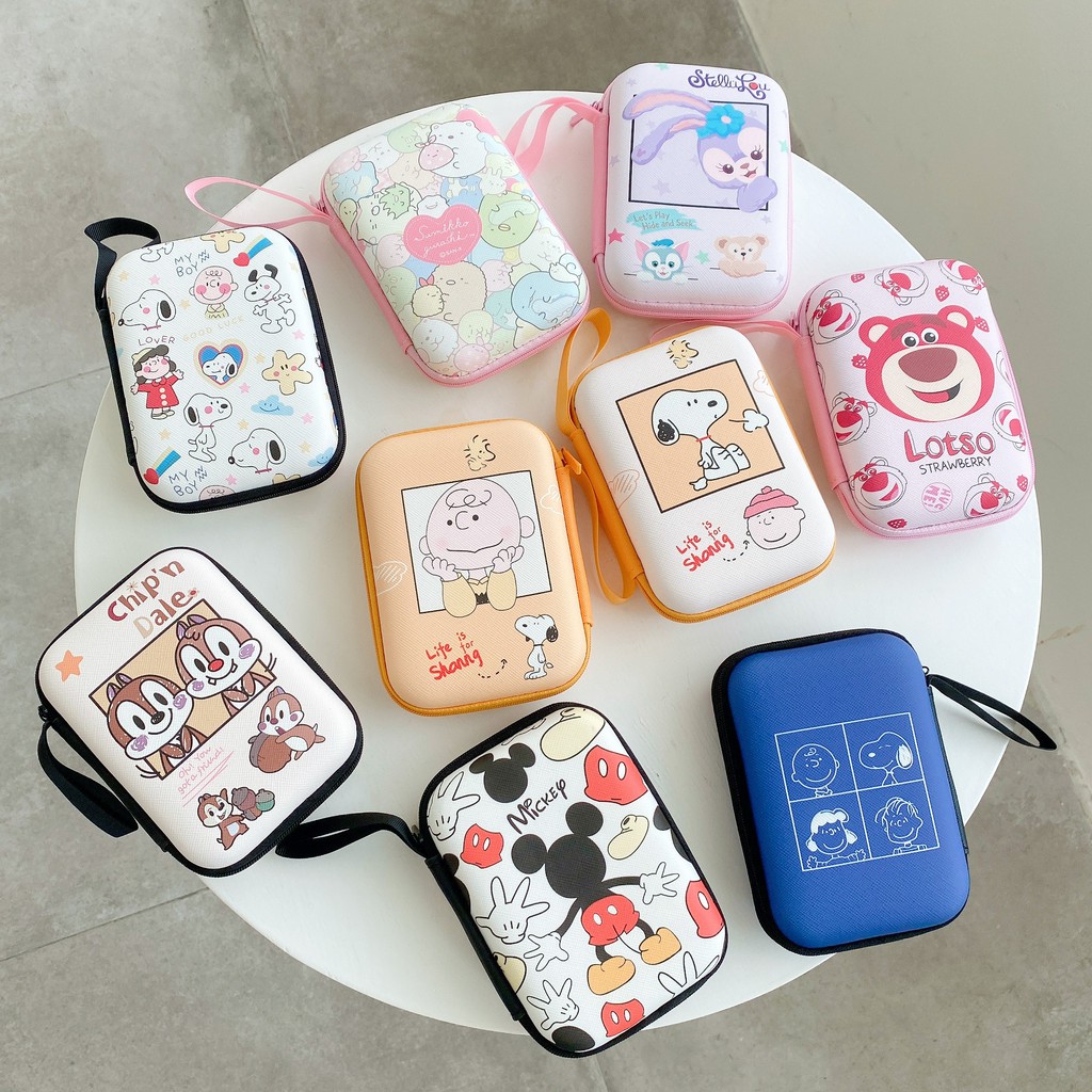 Túi Hình Chữ Nhật 9.5Cm X 13.5cm Đựng Chìa Khóa Tai Nghe Chìa Khóa Có Dây Kéo Họa Tiết Hoạt Hình
