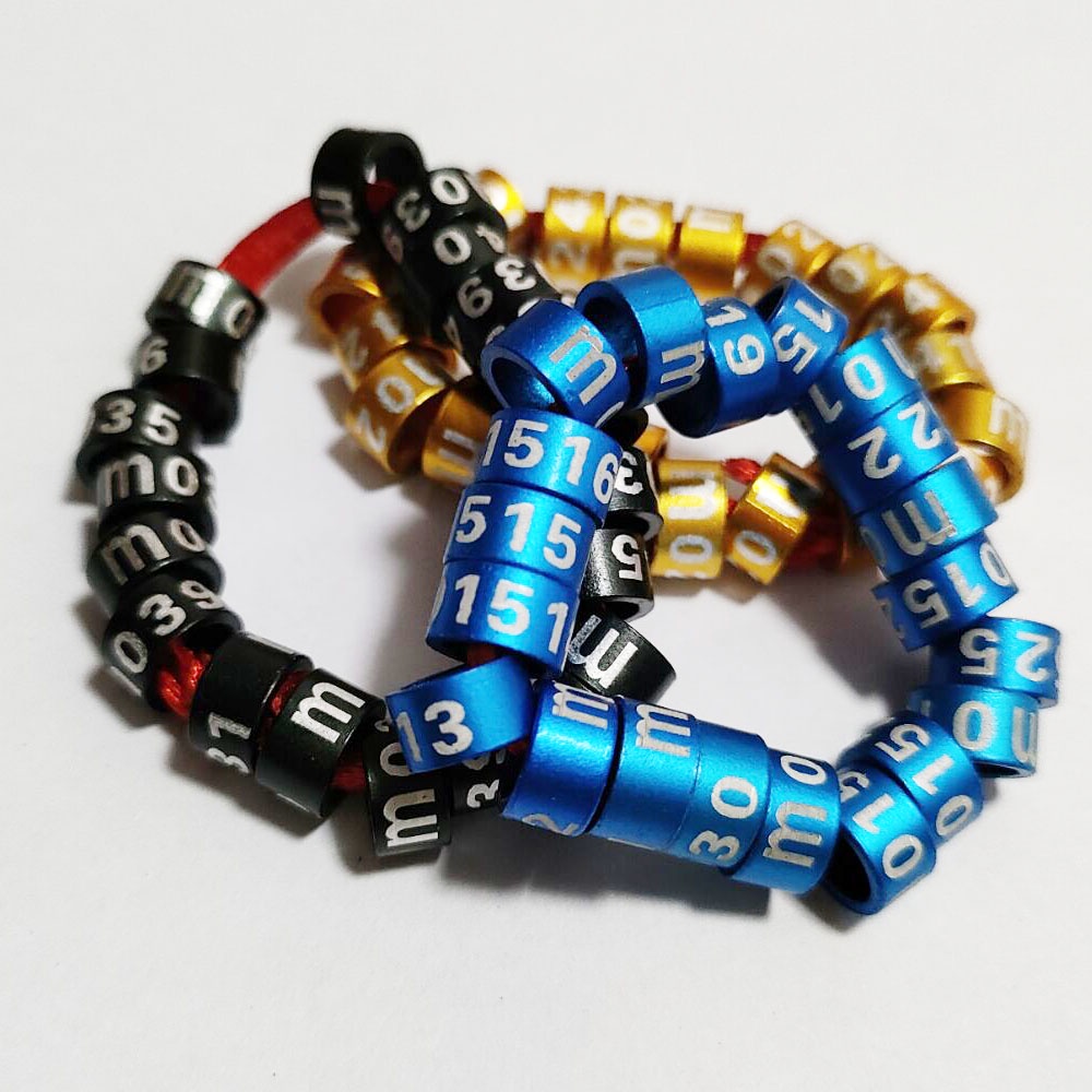 Set 50 / 20 Vòng Đeo Chân Huấn Luyện Chim Cảnh 5mm
