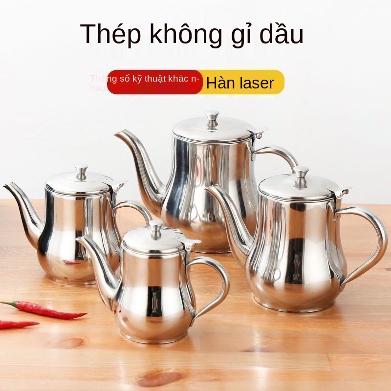 Nồi dầu gia dụng bằng thép không gỉ chai nước tương nhà hàng Snack bar sốt và giấm vị bếp cung cấp lon