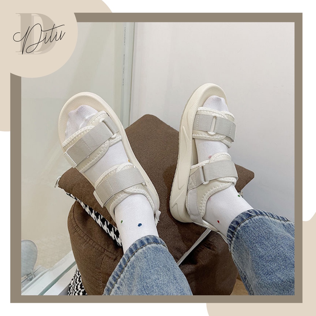 Dép Sandal Nữ Quai Ngang Hàn Quốc Đi học, Đi chơi, Giày Thời Trang Nữ Giá Rẻ