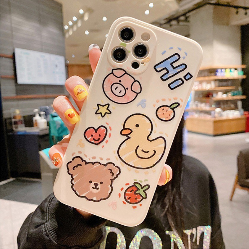 Ốp Lưng Silicon Màu Bảo Vệ CAMERA  Painting - E046