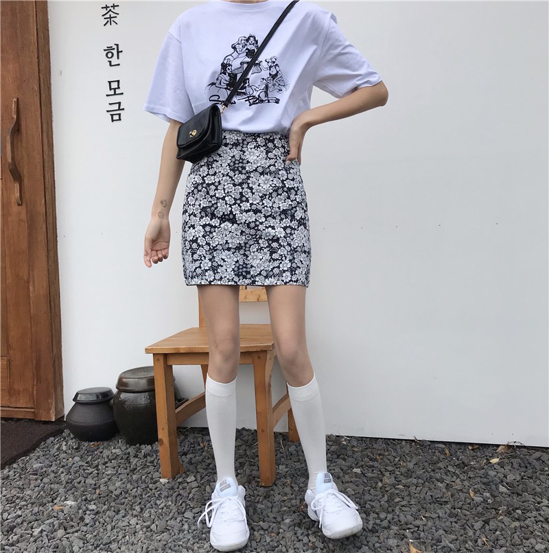 Short skirt / retro short skirt / floral short skirt | BigBuy360 - bigbuy360.vn