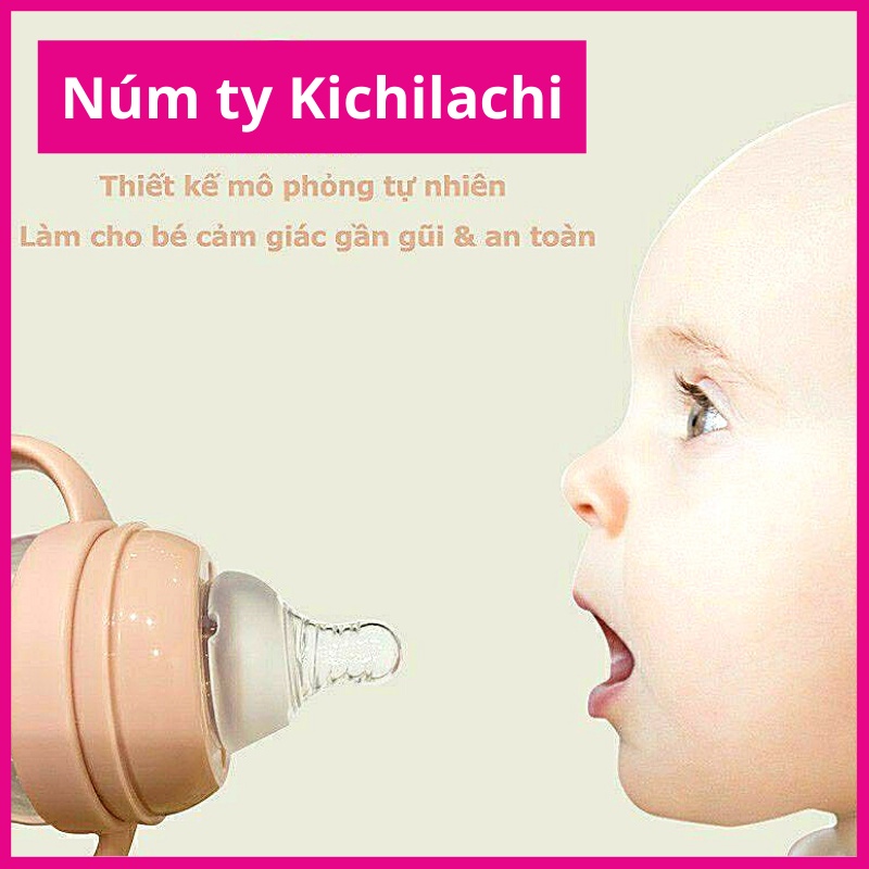 Núm ty Kichilachi cho bình sữa cổ rộng và cổ hẹp