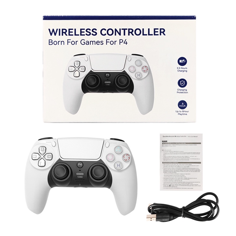 Cần Điều Khiển Không Dây Tay Cầm Chơi Game Bộ Điều Khiển Bluetooth Với Chức Năng Turbo Rocker 3d Cho Ps4 Ps3 Điều Khiển Trò Chơi Rung Kép Không Chậm Trễ Okase