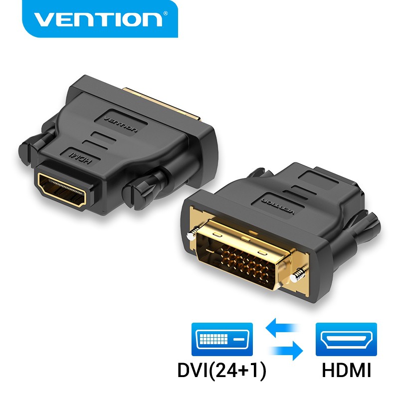 Đầu chuyển đổi VENTION đầu cắm DVI sang lỗ cắm HDMI hai chiều DVI-D(24+1) 1080P cho Laptop Raspberry Pi