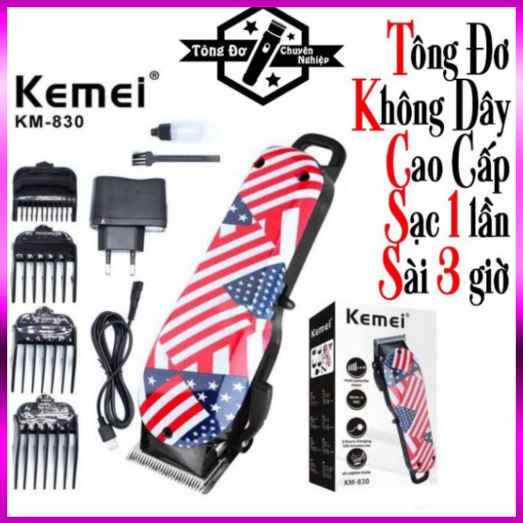 Tông Đơ Cắt Tóc KEMEI KM-830 | Tông Đơ Dùng Cho SALON, Thợ Chuyên Nghiệp 🎯