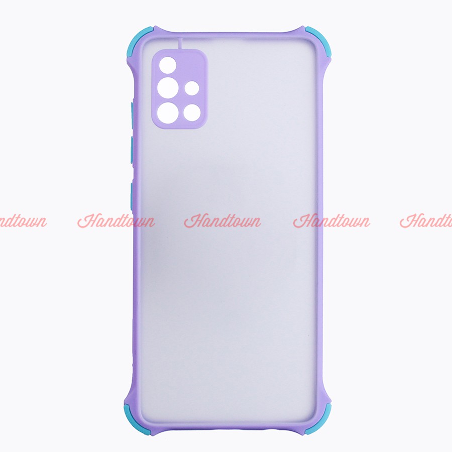 Ốp Lưng Chống Sốc Nhám Samsung Galaxy A51 A 51 A71 A 71 Note 10 Lite Viền Màu Thời Trang TPU Viền Dẻo Lưng Cứng