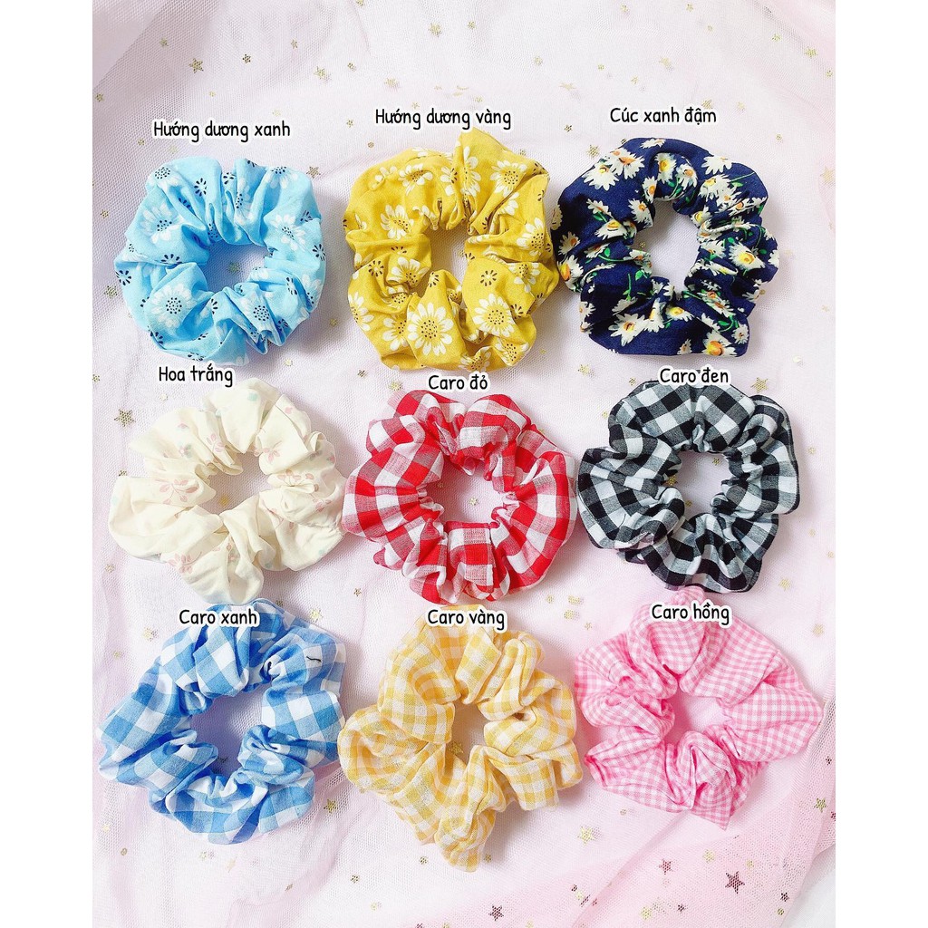 Dây cột tóc vải scrunchies màu xinh HOT TREND